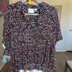 Maeve  by ANTHROPOLOGIE Multicolor Floral Blouse